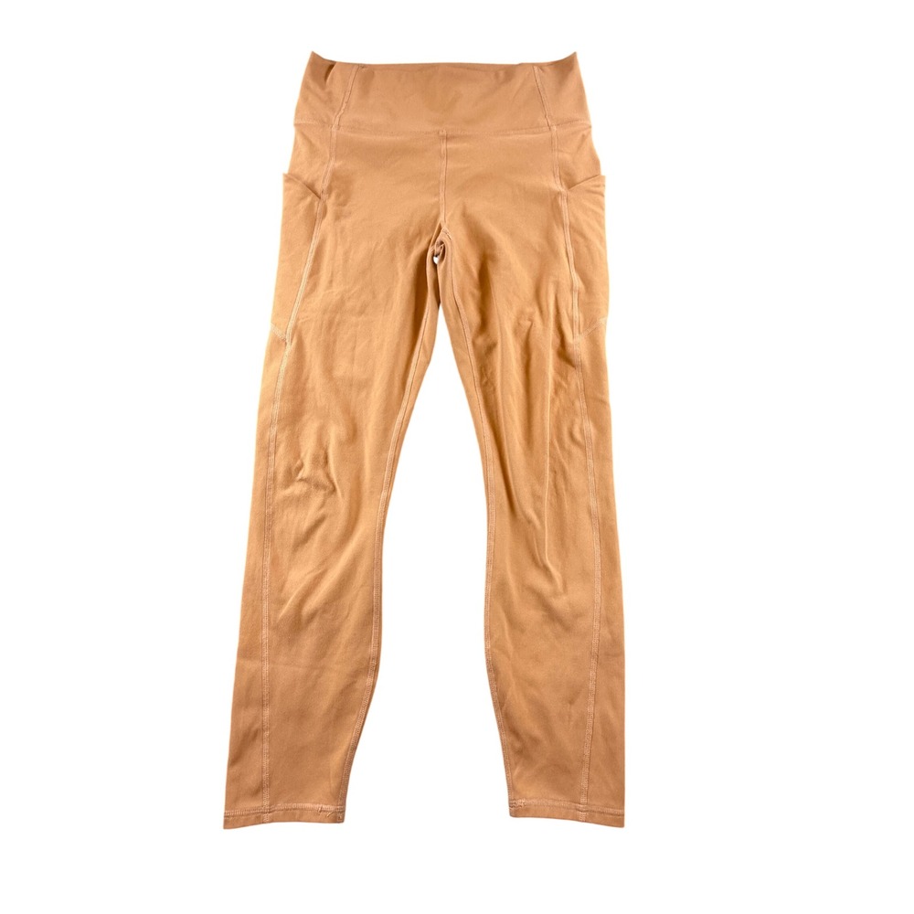 Fabletics PureLuxe High Waisted Pocket Leggings Terracotta Tan 7/8 Length